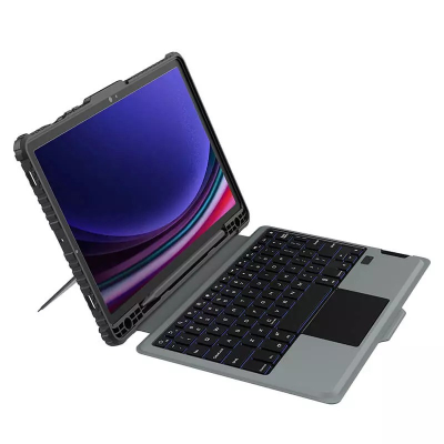 کیف کلاسوری کیبورددار نیلکین مدل Bumper Combo Backlit Keyboard مناسب برای تبلت سامسونگ Galaxy Tab S9 5G کیف کلاسوری کیبورددار نیلکین مدل Bumper Combo Backlit Keyboard مناسب برای تبلت سامسونگ Galaxy Tab S9 5G