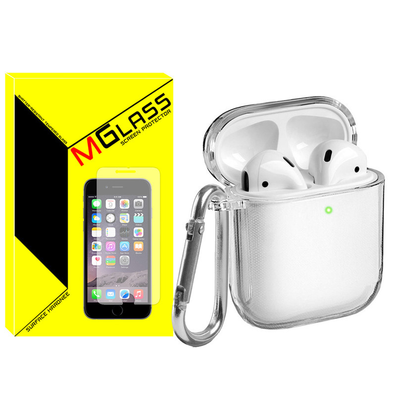 کاور ام گلس مدل Clear-MG مناسب برای کیس اپل ایرپاد Airpods 1 / Airpods 2