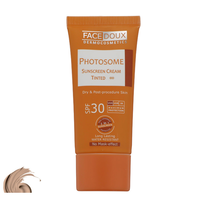 کرم ضد آفتاب رنگی فیس دوکس SPF 30 مدل photosome 02 مناسب پوست های خشک حجم 40 میلی لیتر