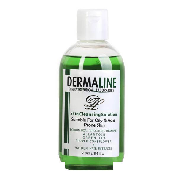 محلول پاک کننده صورت درمالاین مدل OILY SKIN حجم 250 میلی لیتر