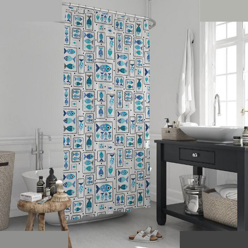 پرده حمام دلفین مدل jack-7812 سایز 180x200 سانتی متر