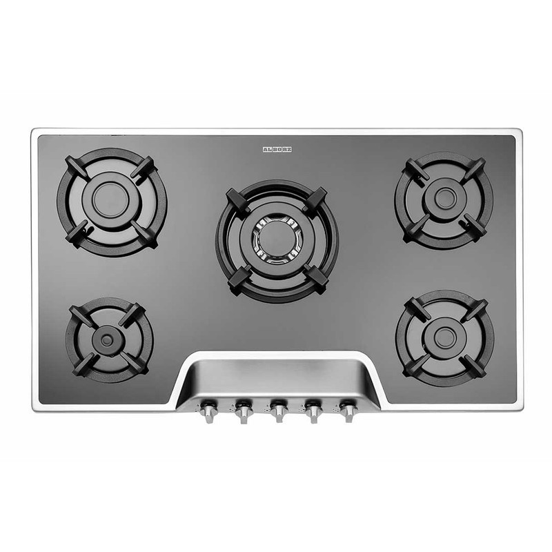 اجاق گاز صفحه ای پنج شعله استیل البرز مدل G-5951S
