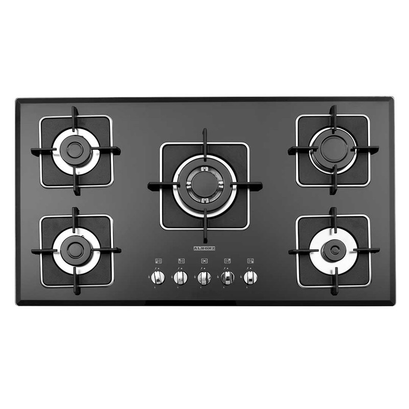 اجاق گاز صفحه ای پنج شعله استیل البرز مدل G-5960