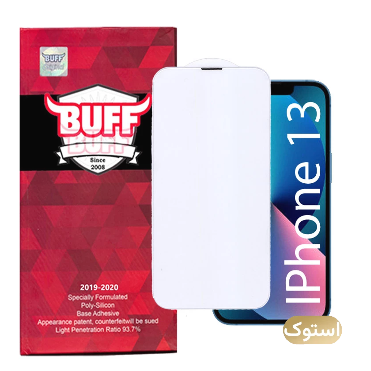 گلس گوشی استوک Open Box - اپل آیفون iPhone 13 بوف 5D مدل FP33 - بی رنگ-small-image