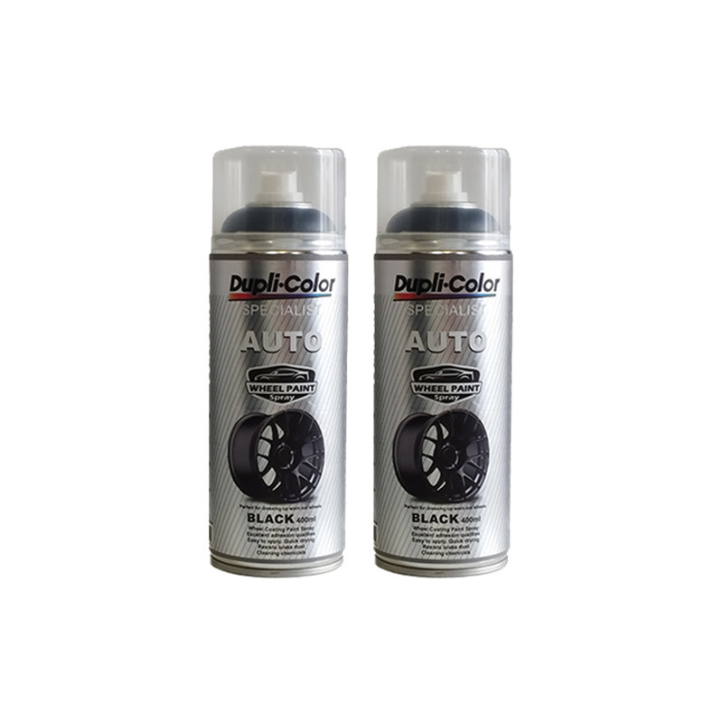اسپری رنگ رینگ دوپلی کالر مدل wheel paint حجم 400 میلی لیتر مجموعه مجموعه 2 عددی
