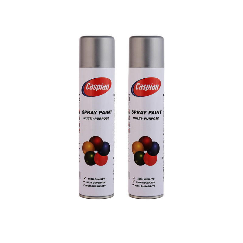 اسپری رنگ نقره ای کاسپین مدل cas حجم 300 میلی لیتر مجموعه 2 عددی اسپری رنگ نقره ای کاسپین مدل cas حجم 300 میلی لیتر مجموعه 2 عددی