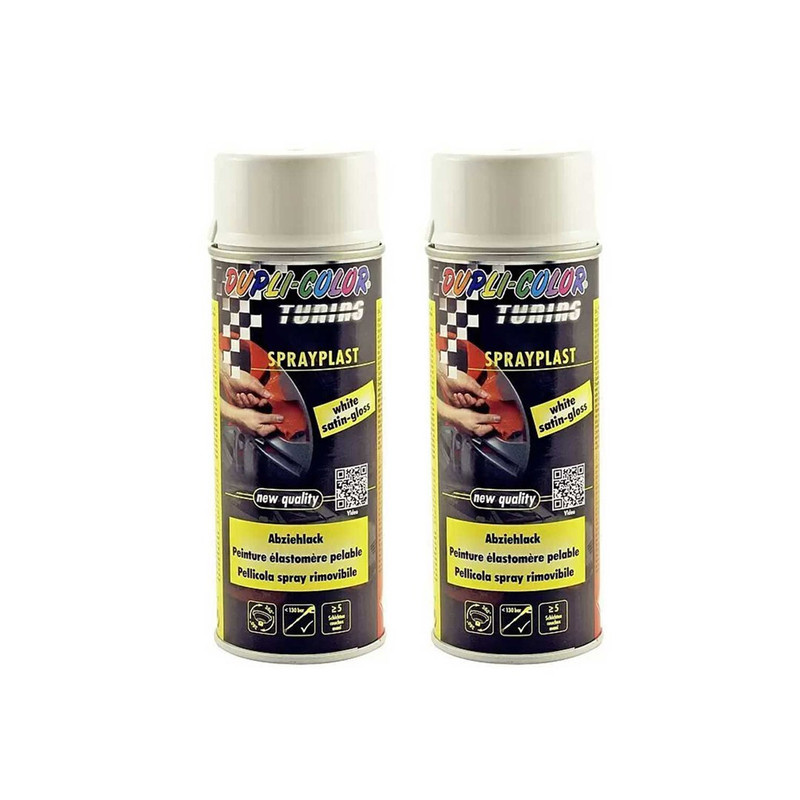 اسپری رنگ رینگ پلاست سفید دوپلی کالر مدل sprayplast حجم 400 میلی لیتر  مجموعه 2 عددی