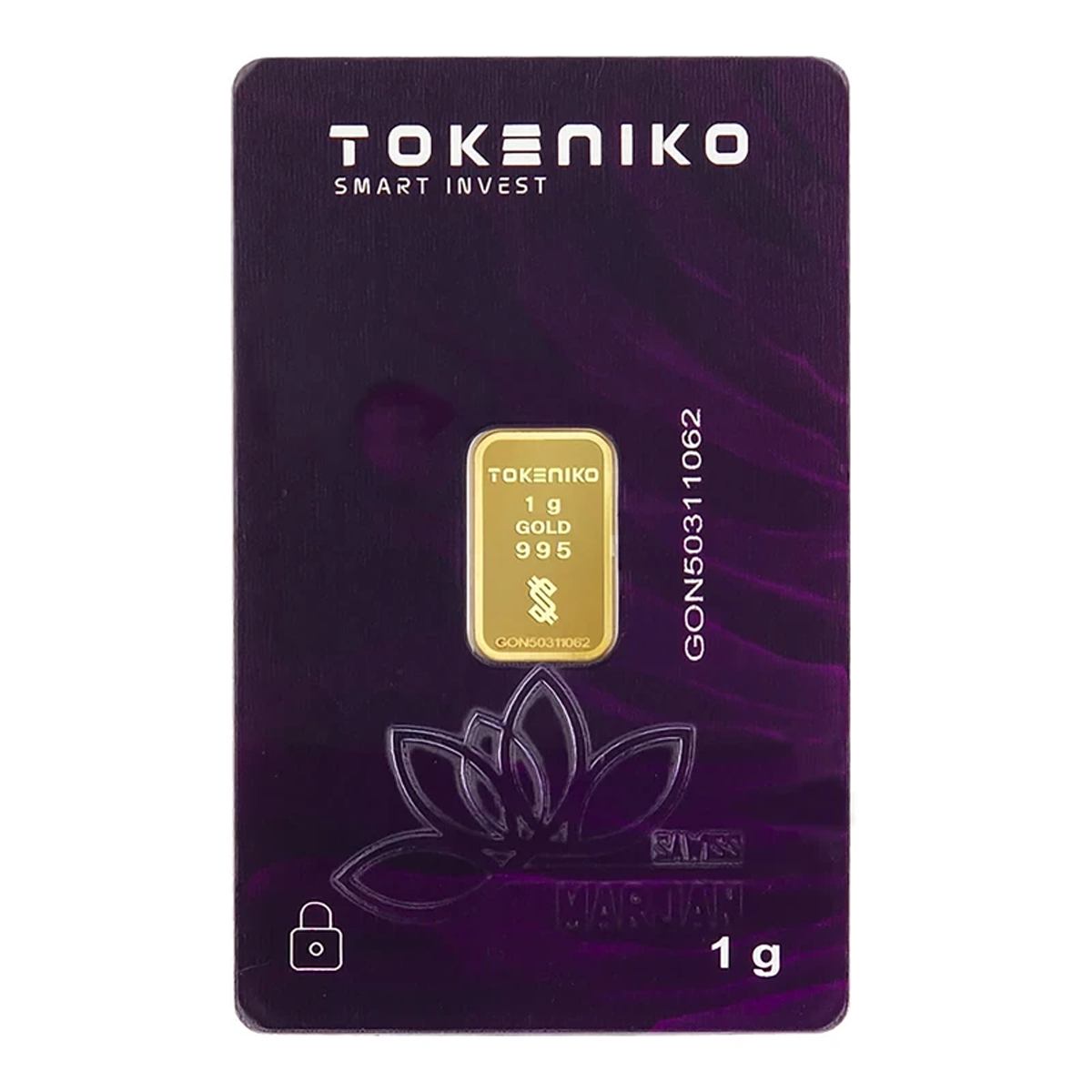 شمش طلا 1 گرمی 24 عیار توکنیکو مدل A-1 دورا گالری-small-image