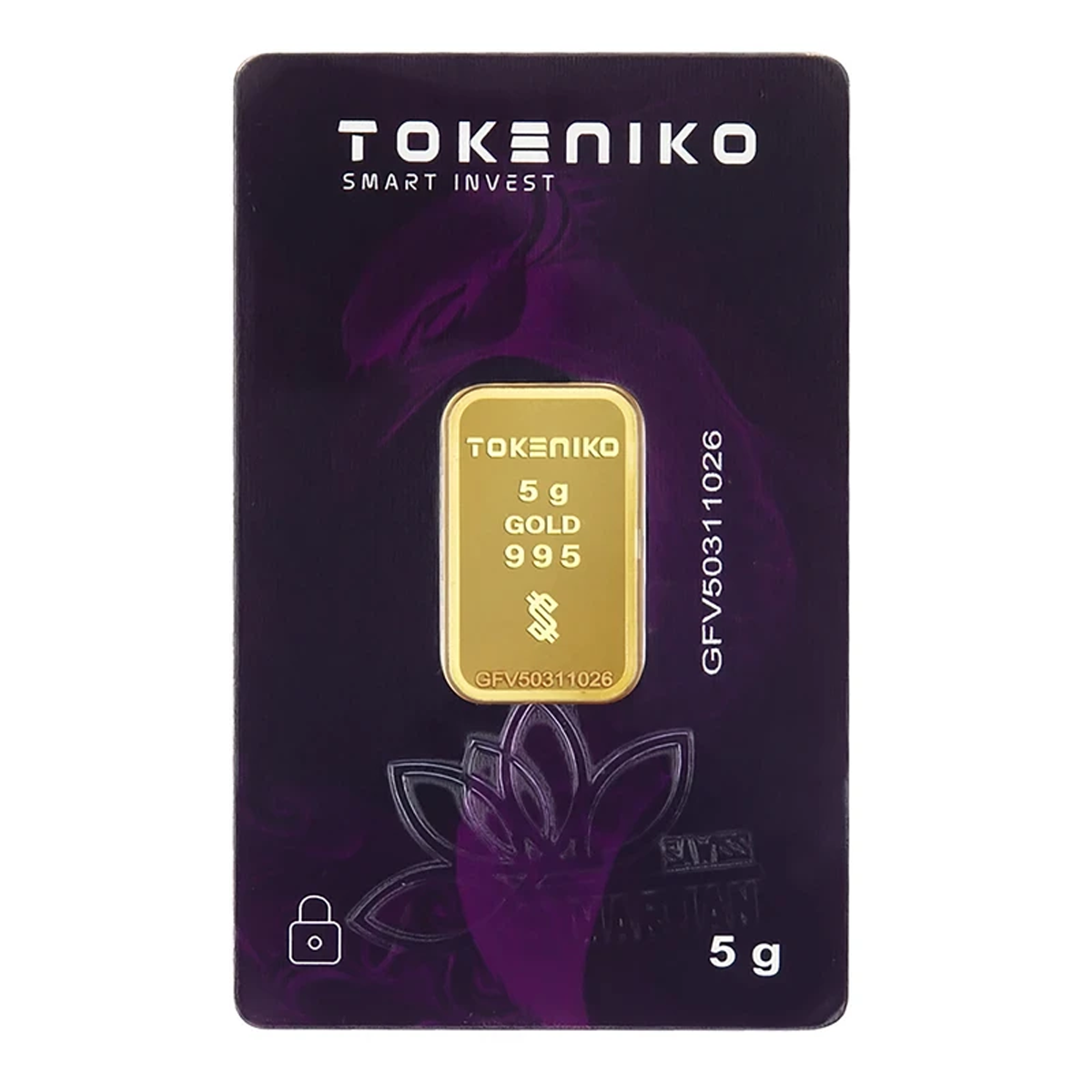 شمش طلا 5 گرمی 24 عیار توکنیکو مدل A-5 دورا گالری-small-image