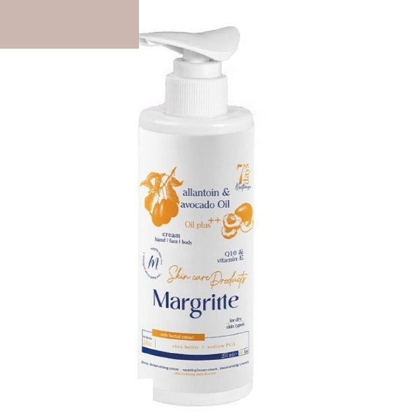کرم مرطوب کننده مارگریت مدل allantoin avocado oil حجم 250 میلی لیتر