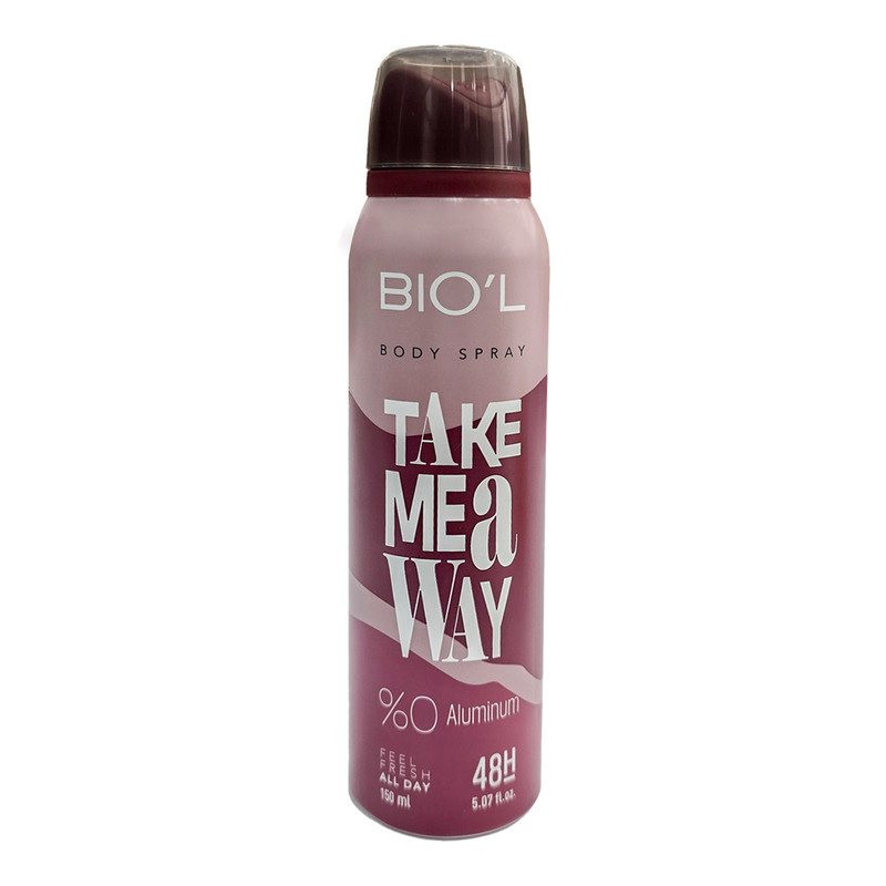 اسپری بدن مردانه بیول مدل TAKE ME AWAY حجم 150 میلی لیتر اسپری بدن مردانه بیول مدل TAKE ME AWAY حجم 150 میلی لیتر