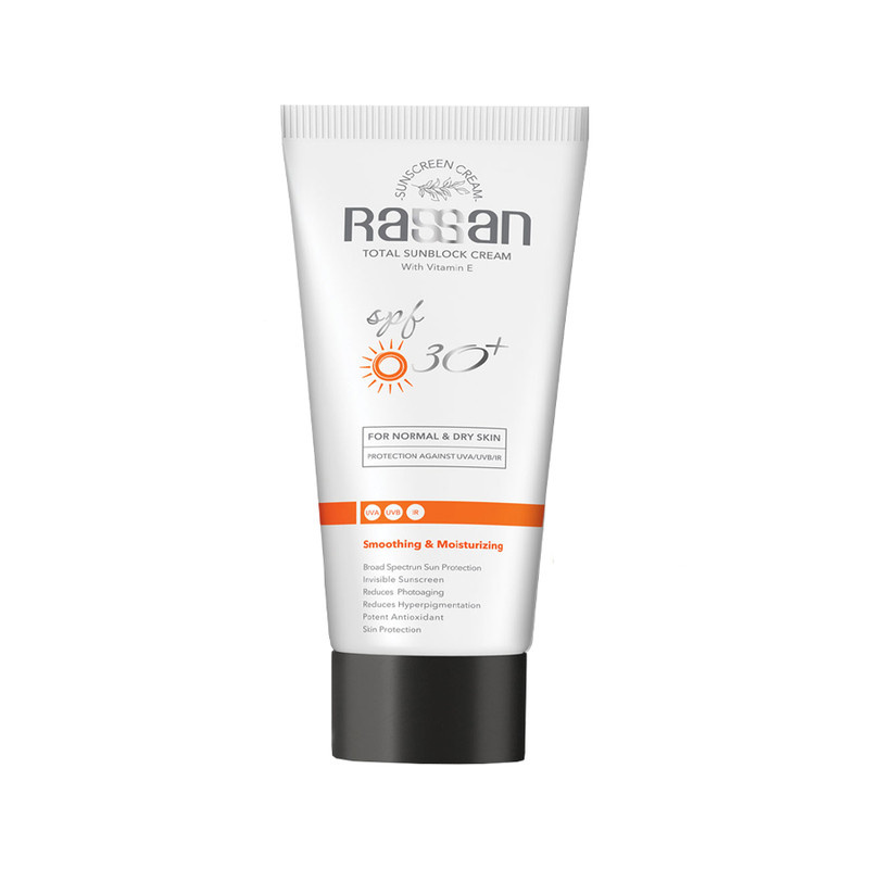 کرم ضد آفتاب بدون رنگ راسن SPF 30 مدل spectrun مناسب پوست های معمولی حجم 40 میلی لیتر