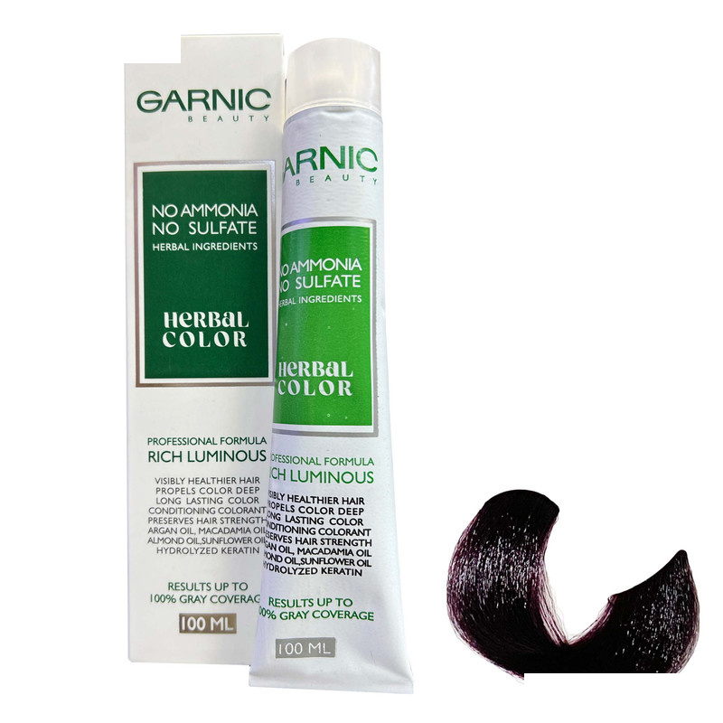 رنگ مو گارنیک مدل NO-AMMONIA شماره 6.20 حجم 100 میلی لیتر رنگ بلوند شرابی تیره رنگ مو گارنیک مدل NO-AMMONIA شماره 6.20 حجم 100 میلی لیتر رنگ بلوند شرابی تیره