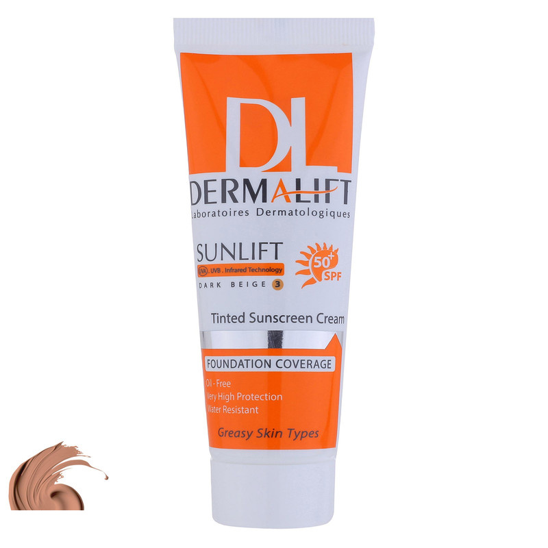 کرم ضد آفتاب رنگی درمالیفت مدل سانلیفت SPF 50 مناسب پوست چرب حجم 40 میلی لیتر کرم ضد آفتاب رنگی درمالیفت مدل سانلیفت SPF 50 مناسب پوست چرب حجم 40 میلی لیتر