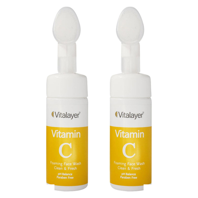 فوم شستشو صورت ویتالیر مدل VITAMIN C حجم 150 میلی لیتر مجموعه 2 عددی