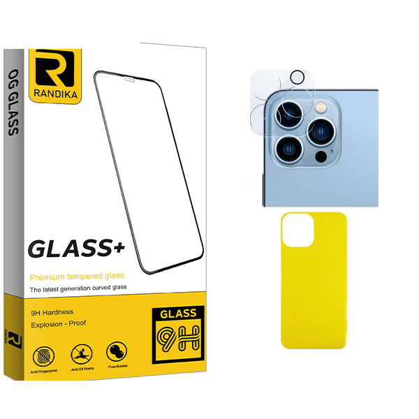 محافظ پشت گوشی راندیکا مدل Glass FLL مناسب برای گوشی موبایل اپل iPhone 11 Pro  به همراه محافظ لنز دوربین
