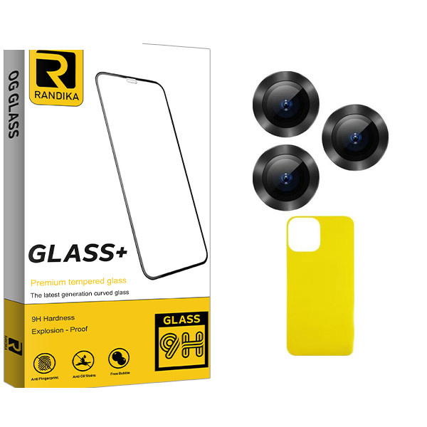 محافظ پشت گوشی راندیکا مدل Glass FLL فلزی مناسب برای گوشی موبایل اپل iPhone 13 ProMax  به همراه محافظ لنز دوربین