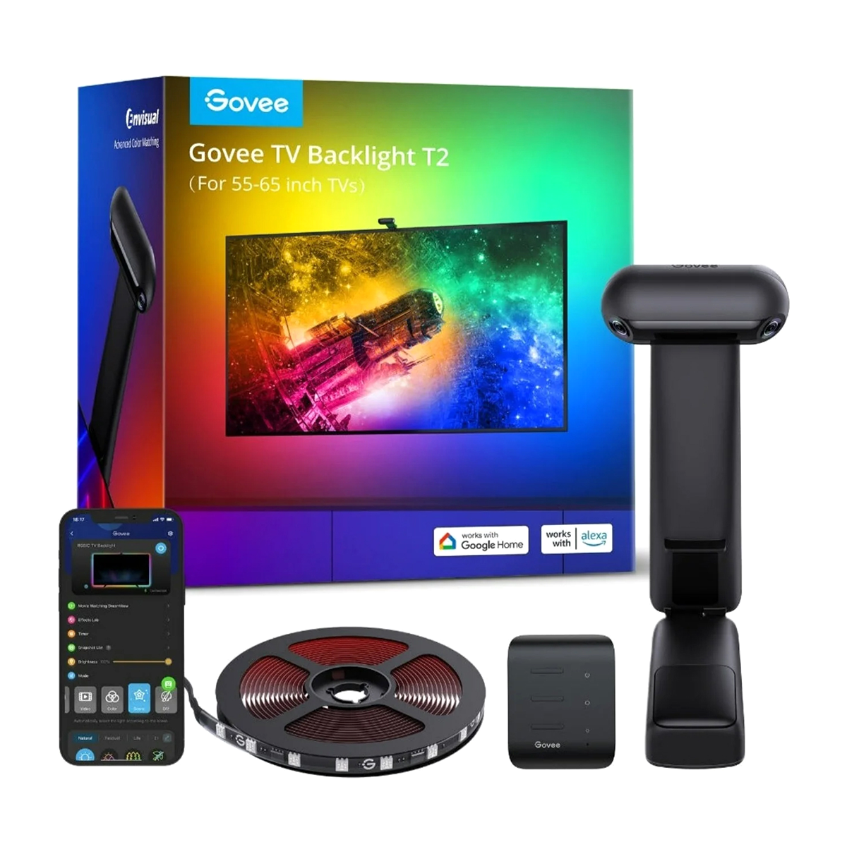 ریسه هوشمند تلویزیون 55 - 65 اینچ گووی مدل Envisual TV Backlight T2 H605C