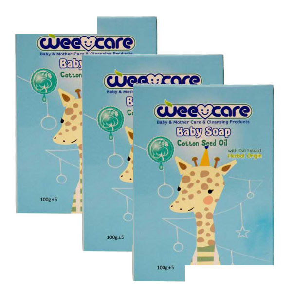 صابون بچه وی کر مدل Cotton Seed Oil وزن 100 گرم مجموعه 3 عددی