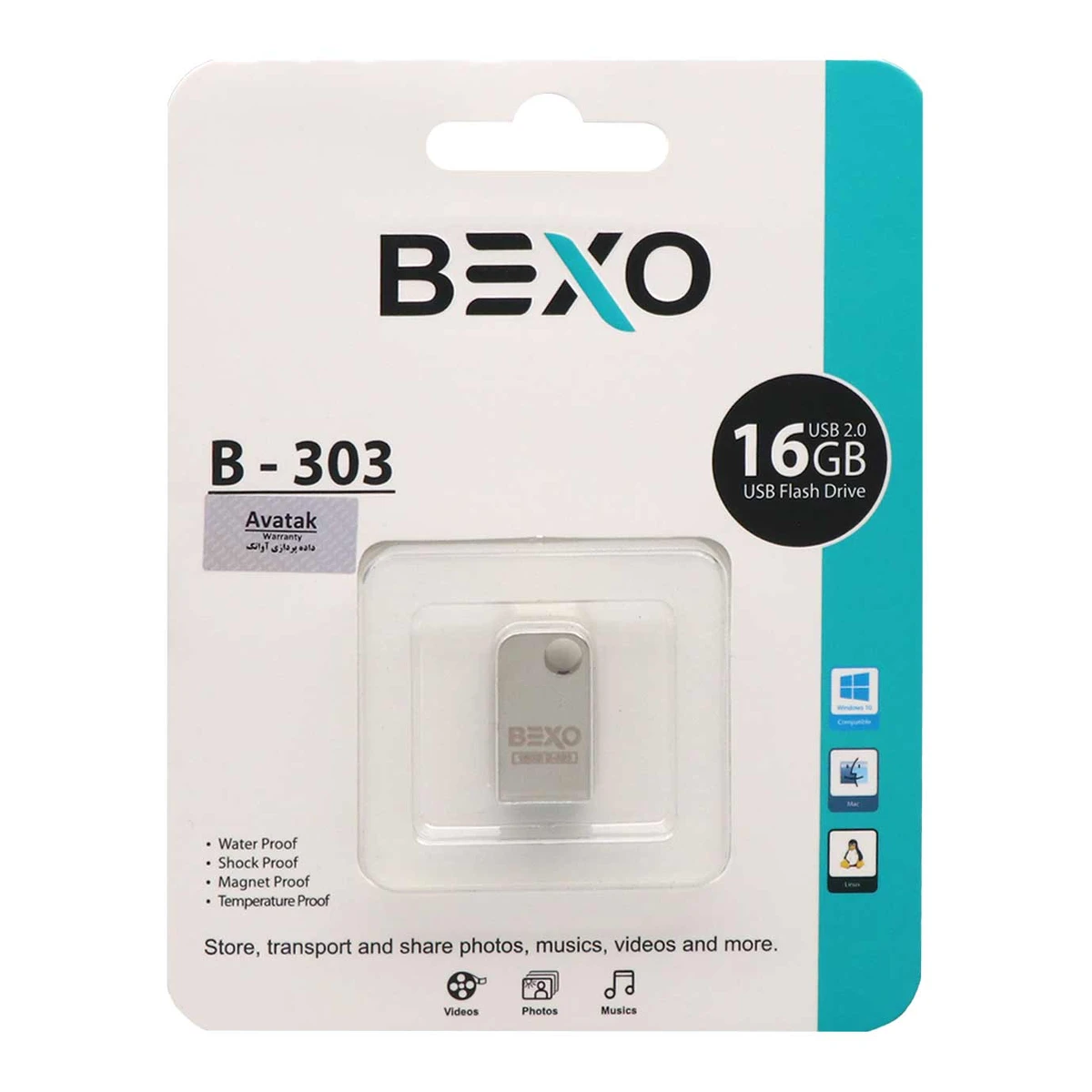 فلش مموری بکسو مدل B-303 ظرفیت 16 گیگابایت فلش مموری بکسو مدل B-303 ظرفیت 16 گیگابایت-small-image