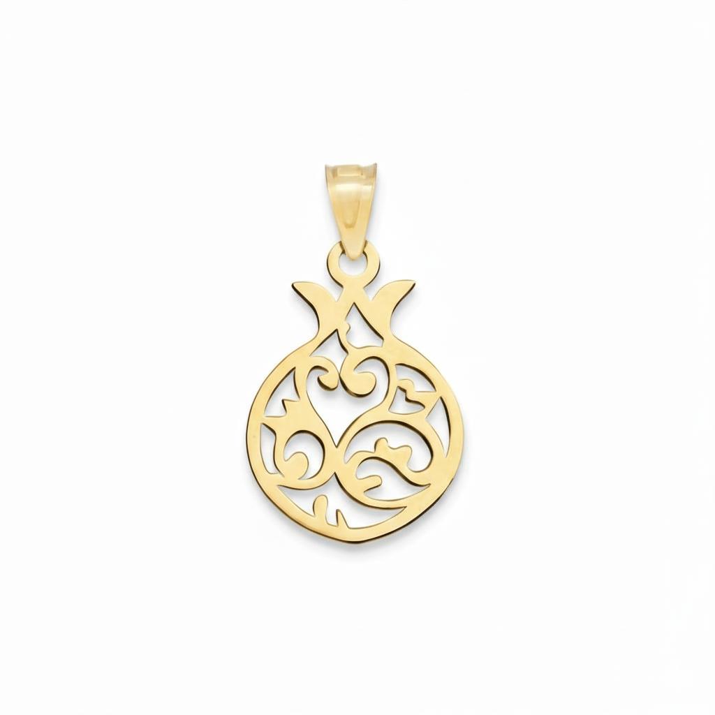 آویز طلا 18 عیار زنانه مدوپد مدل انار و قلب کد MOA005970