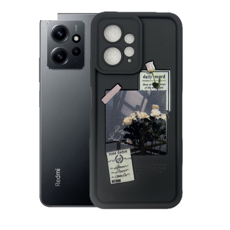 کاور طرح گل رز مناسب برای گوشی موبایل شیائومی Redmi Note 12 4g