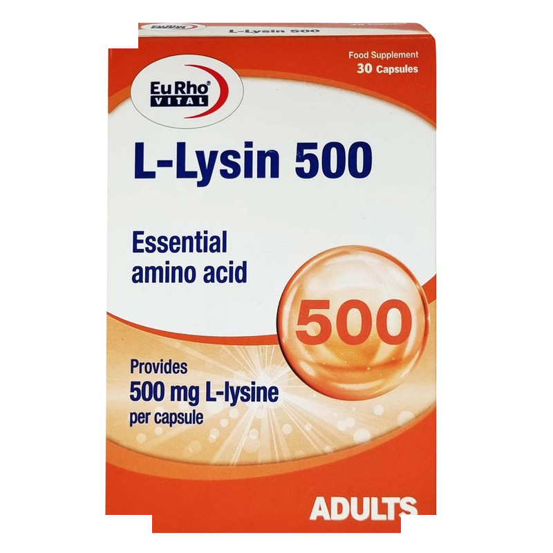 کپسول ال لیزین یوروویتال - 500 میلی گرم بسته 30 عددی