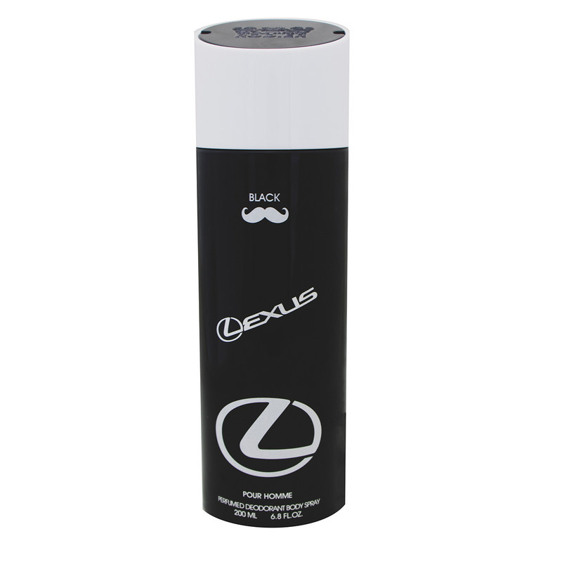 اسپری بدن مردانه رودیر مدل LEXUS BLACK