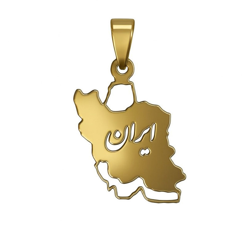 آویز گردنبند طلا 18 عیار زنانه مدوپد مدل  ایران کد kc18757
