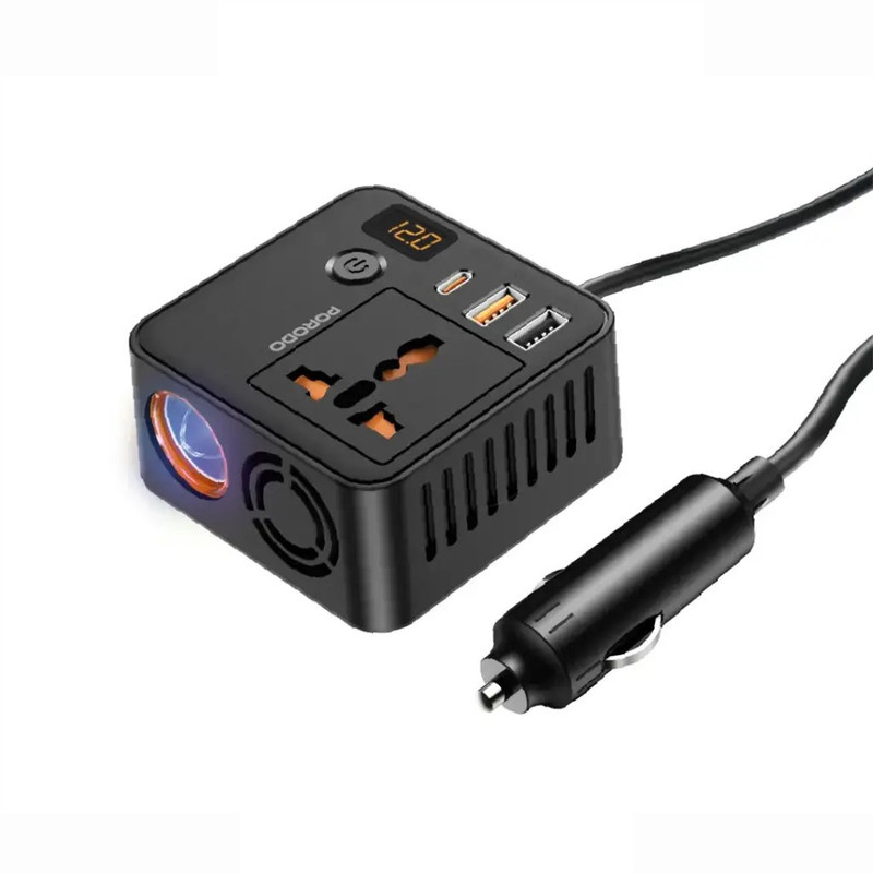 مبدل برق خودرو پرودو مدل Universal PD-FWCH057 200W مبدل برق خودرو پرودو مدل Universal PD-FWCH057 200W