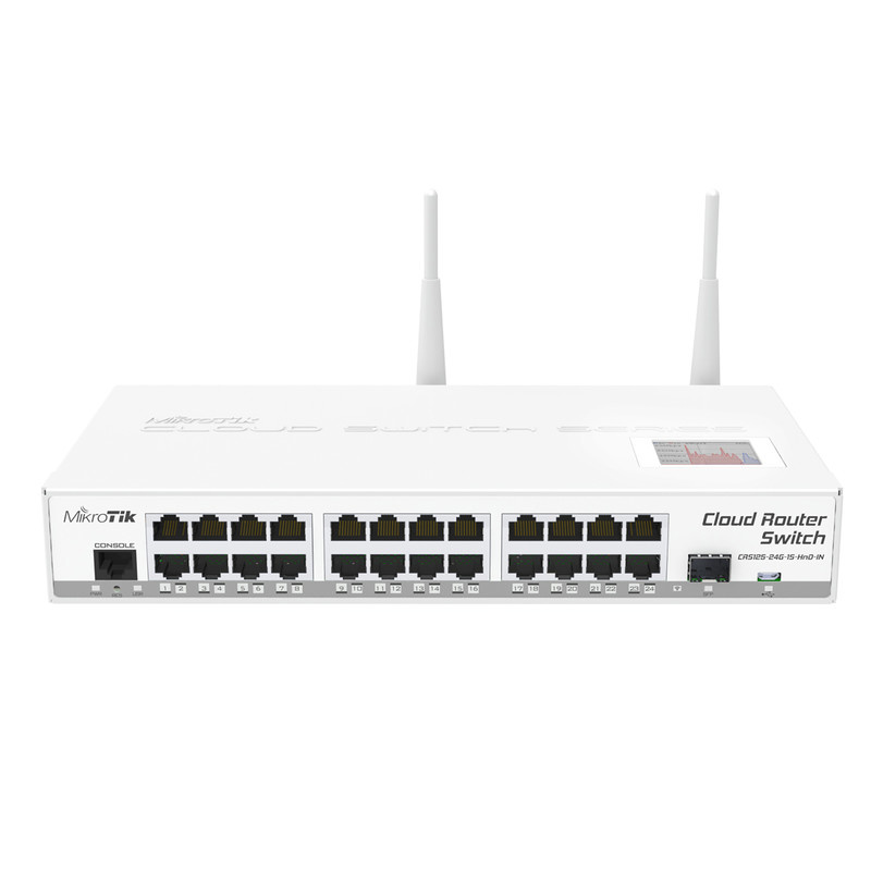 سوییچ 24 پورت میکروتیک مدل CRS125-24G-1S-2HnD-IN سوییچ 24 پورت میکروتیک مدل CRS125-24G-1S-2HnD-IN