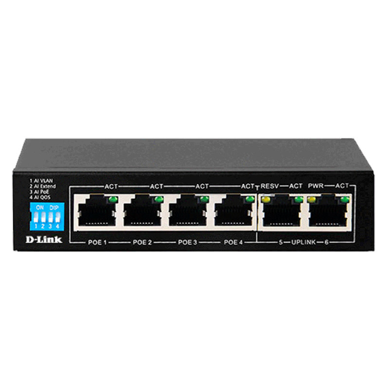 سوییچ 6 پورت POE دی-لینک مدل DES-F1006P-E سوییچ 6 پورت POE دی-لینک مدل DES-F1006P-E
