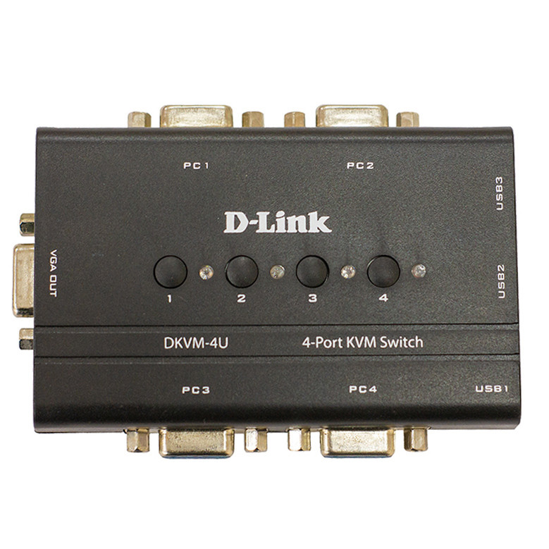 سوییچ 4 پورت KVM USB دی-لینک مدل DKVM-4U سوییچ 4 پورت KVM USB دی-لینک مدل DKVM-4U