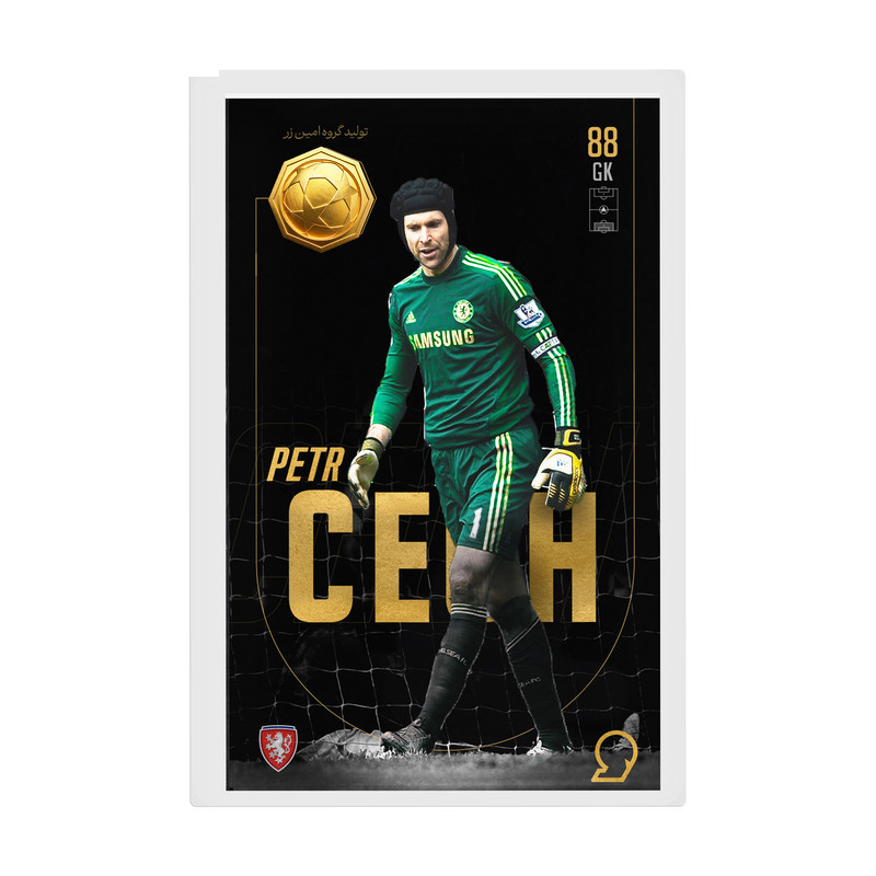 طلا گرمی 18 عیار سوت مدل Petr Cech طرح کارت فوتبالی 2025 کد SO10093 طلا گرمی 18 عیار سوت مدل Petr Cech طرح کارت فوتبالی 2025 کد SO10093