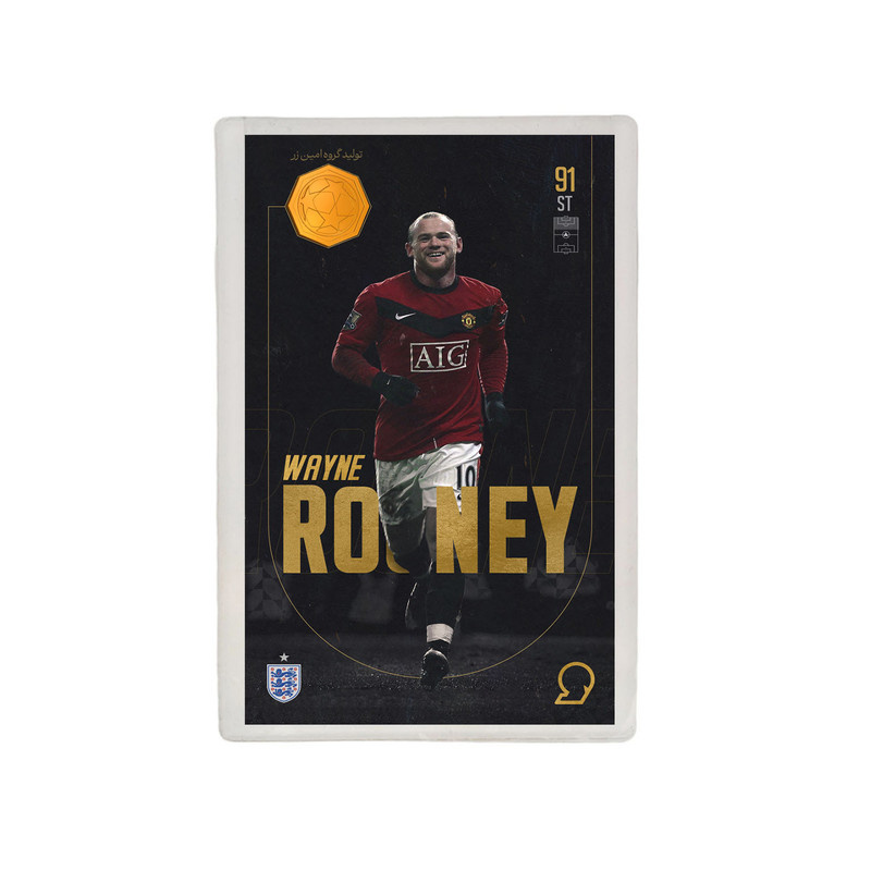 طلا گرمی 18 عیار سوت مدل ROONEY طرح کارت فوتبالی 2025 کد SO10103 طلا گرمی 18 عیار سوت مدل ROONEY طرح کارت فوتبالی 2025 کد SO10103