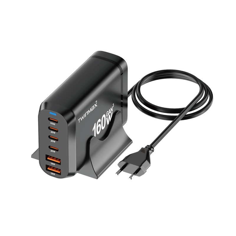 شارژر رومیزی 165 وات شش پورت تویین مکس مدل MV-32