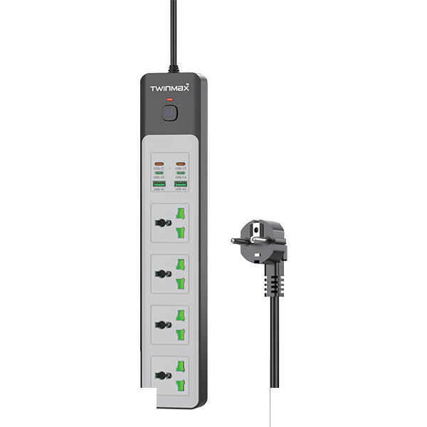 چندراهی و محافظ برق تویین مکس مدل MX-60