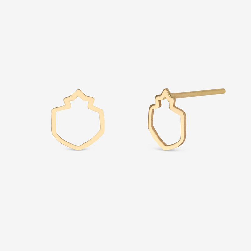 گوشواره میخی طلا 18 عیار زنانه طلای رادا مدل انارک کد rd493