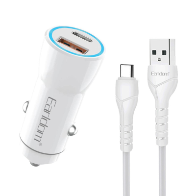 شارژر فندکی ارلدام مدل ES-CC12 PD 20W به همراه کابل USB-C