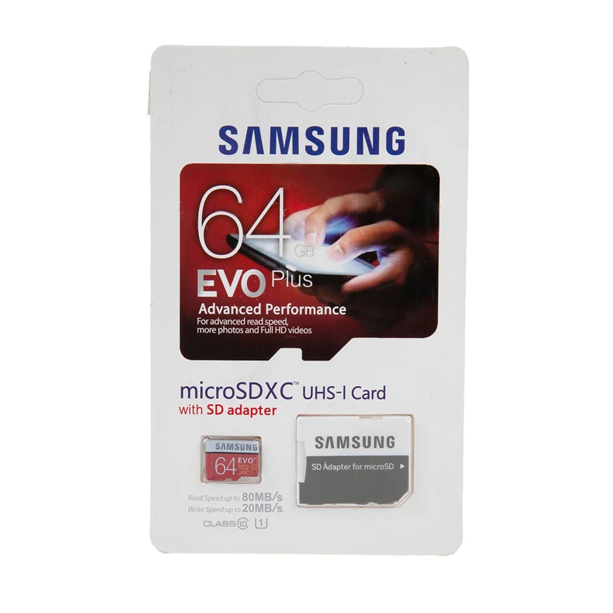 کارت حافظه microSDXC سامسونگ مدل Evo Plus کلاس 10 استاندارد UHS-I U1 سرعت 80MBps ظرفیت 16 گیگابایت به همراه آداپتور کارت حافظه microSDXC سامسونگ مدل Evo Plus کلاس 10 استاندارد UHS-I U1 سرعت 80MBps ظرفیت 16 گیگابایت به همراه آداپتور-small-image