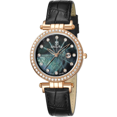 ساعت مچی زنانه والنتینو رودی مدل VR113S-2537s بند چرم مشکی ساعت مچی عقربه ای زنانه والنتینو رودی مدل VR113S-2537s