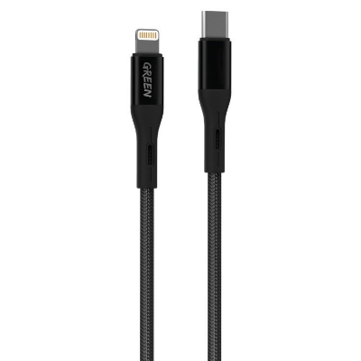 کابل تایپ سی به لایتنینگ گرین لاین مدل GNCPCLTG3MBK طول 3 متر کابل تبدیل USB-C به لایتنینگ گرین لاین مدل GNCPCLTG3MBK طول ۳ متر