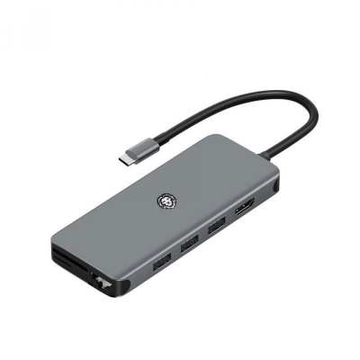 هاب USB-C گرین لاین 12 پورت مدل 12-1 هاب 12 پورت USB-C گرین لاین مدل 12-1