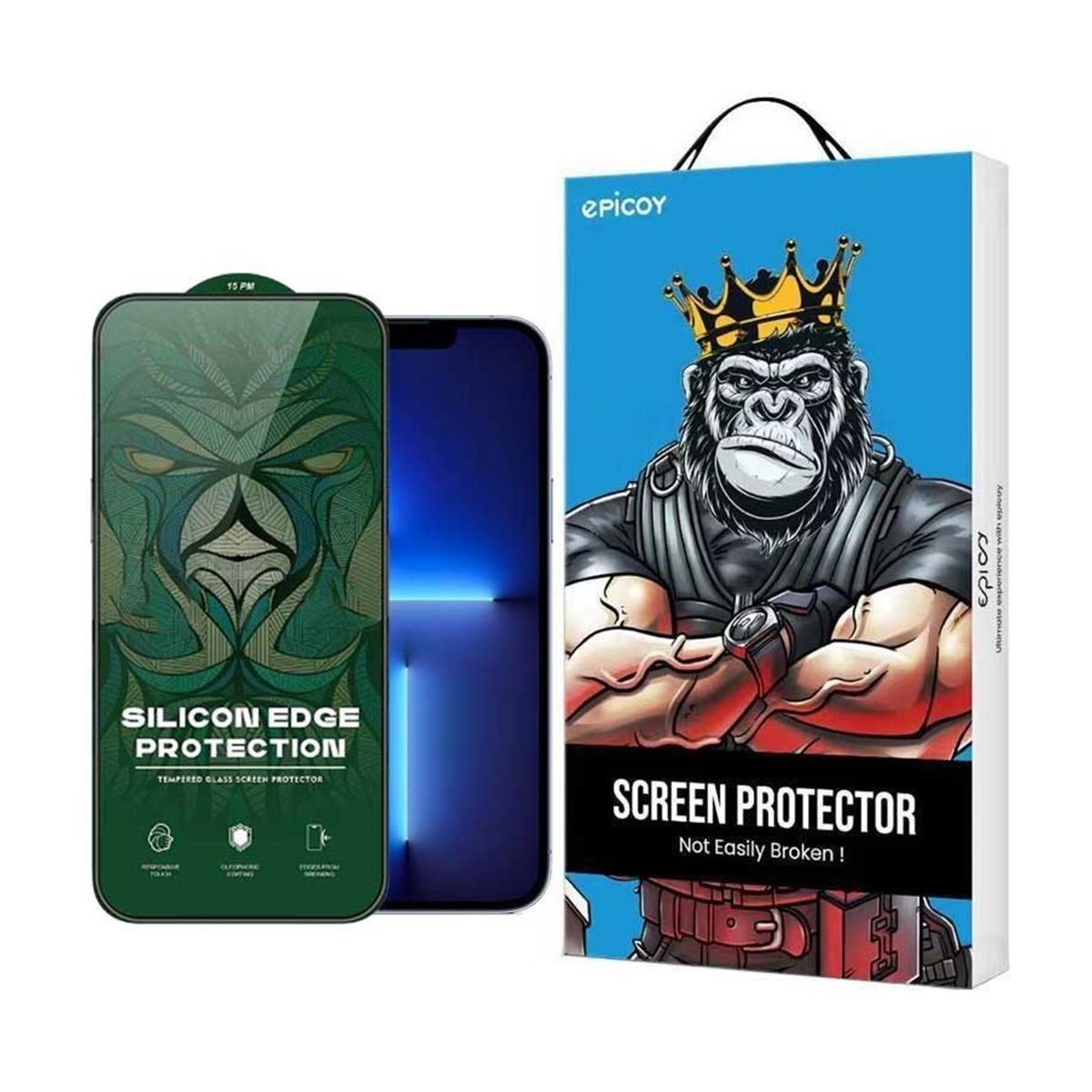گلس حریم شخصی گوشی اپل iPhone 13 Pro Max اپیکوی مدل Silicon Edges Privacy-small-image