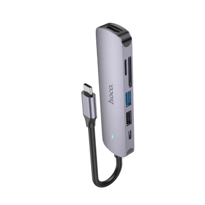هاب USB-C هوکو 6 پورت مدل HB28 هاب 6 پورت usb-c هوکو مدل HB28
