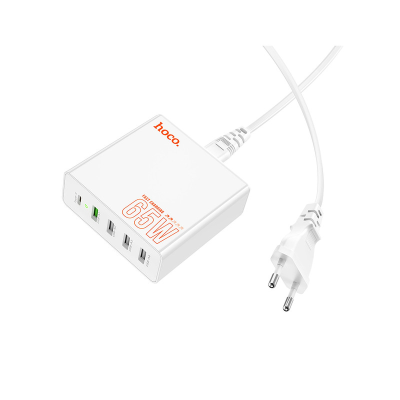 هاب USB هوکو 5 پورت مدل C114A 65W هاب 5 پورت USB هوکو مدل C114A 65W