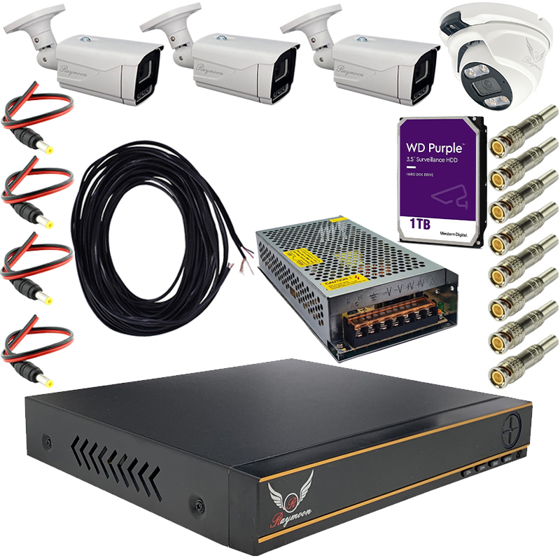 سیستم امنیتی رایمون مدل 5 مگاپیکسل کد  RP-5MP-4C02