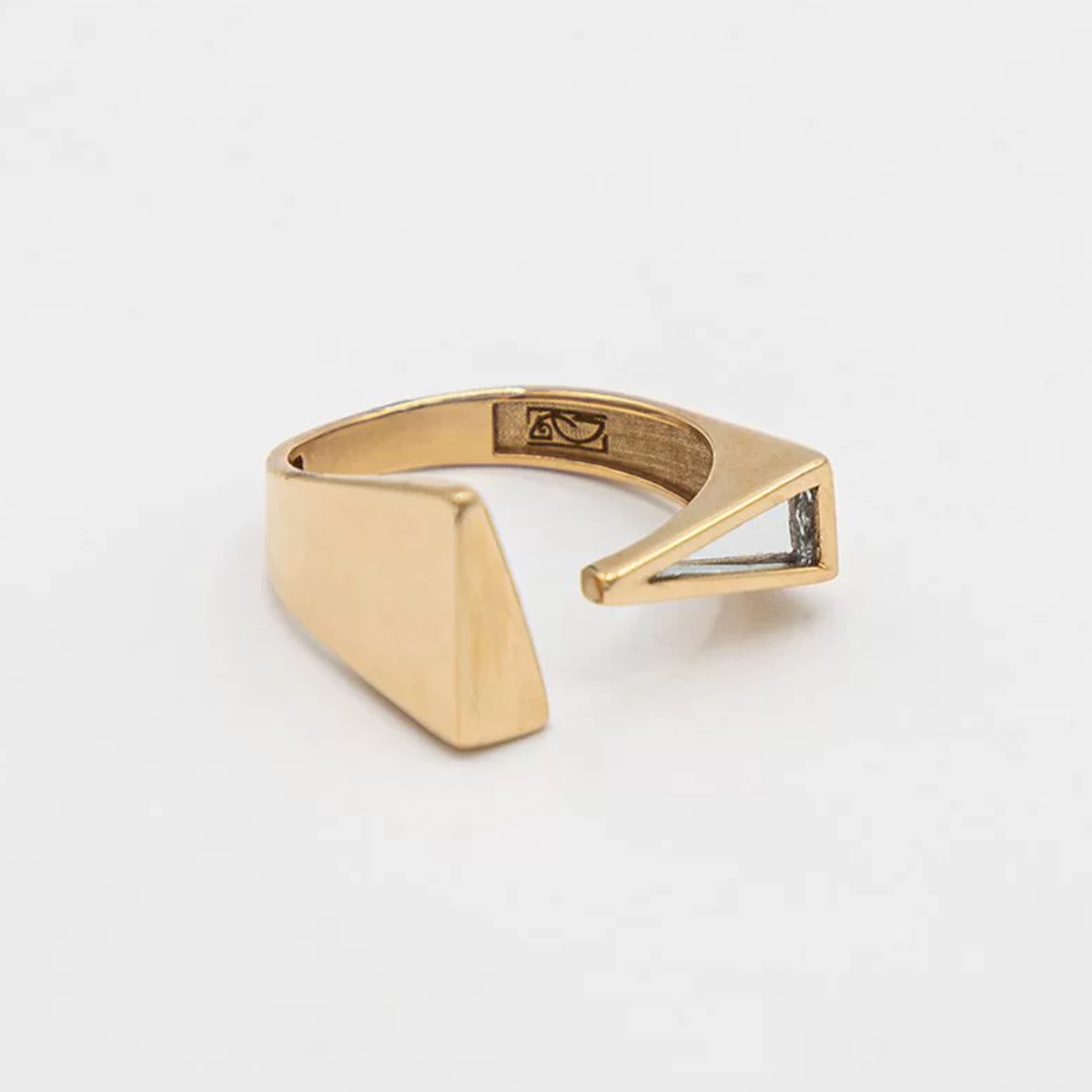 انگشتر طلا 18 عیار زنانه طرح بازتاب آرزو سایز 55