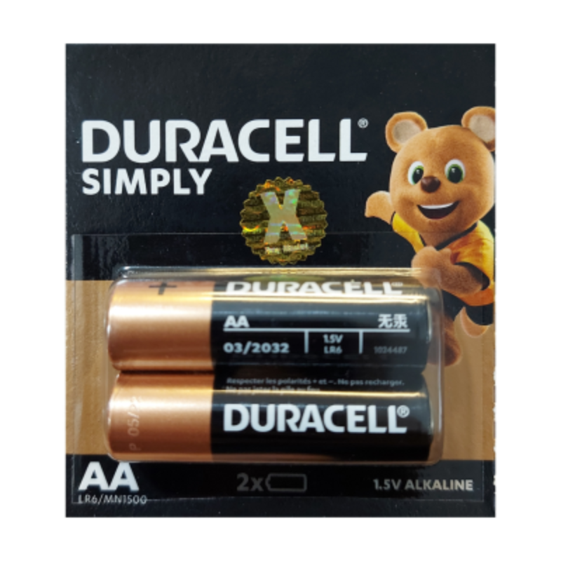 باتری قلمی دوراسل مدل ALKALINE SIMPLY 1.5V بسته دو عددی