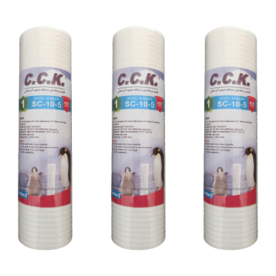 فیلتر دستگاه تصفیه کننده آب سی سی کا مدل pp 5 micron-F02 بسته 3 عددی